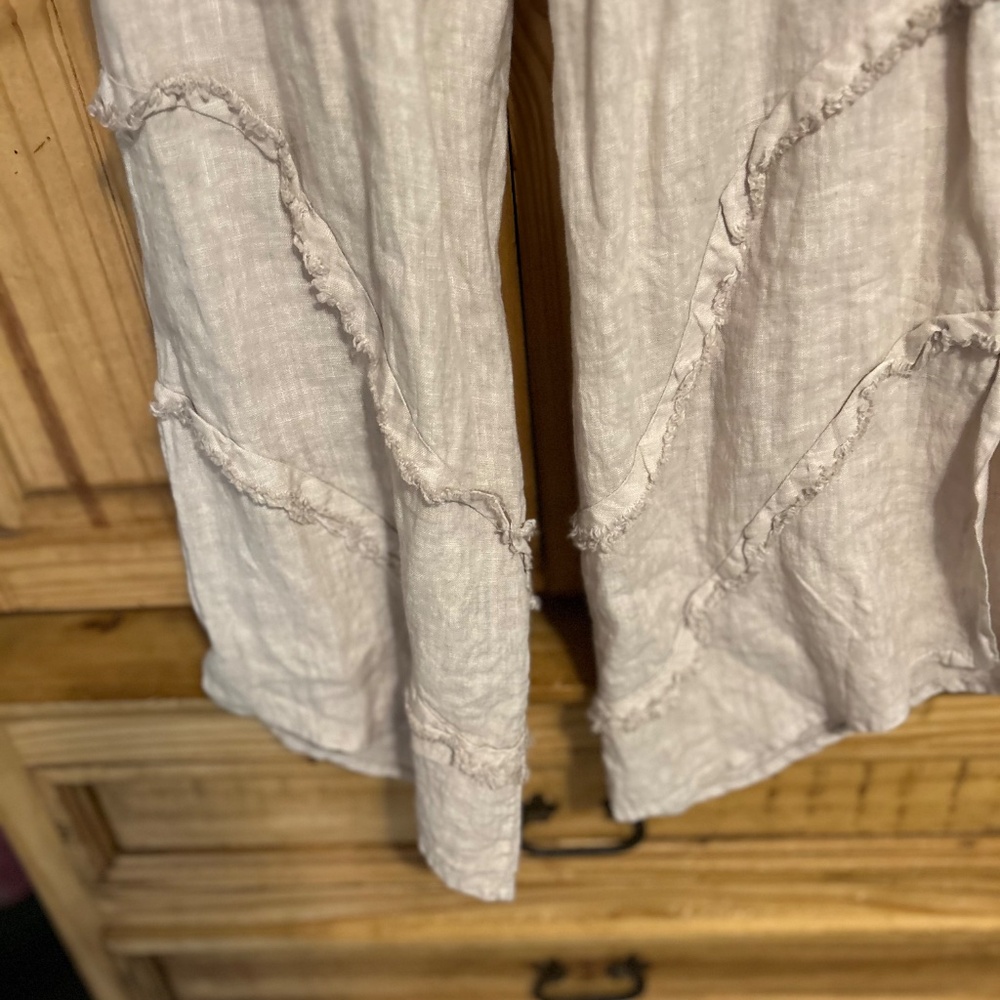 Wide Leg Women's Pants in Light Taupe - Picture 6 of 9